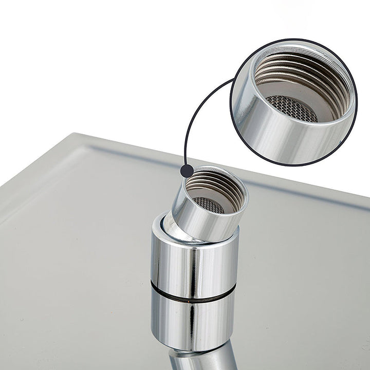 BowLift | Contemporary Shower Combo Fixed Shower Head Stainless Steel Wall Mounted Square Shower Head