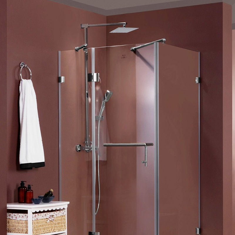 BowLift | Contemporary Shower Combo Fixed Shower Head Stainless Steel Wall Mount Square Shower Head