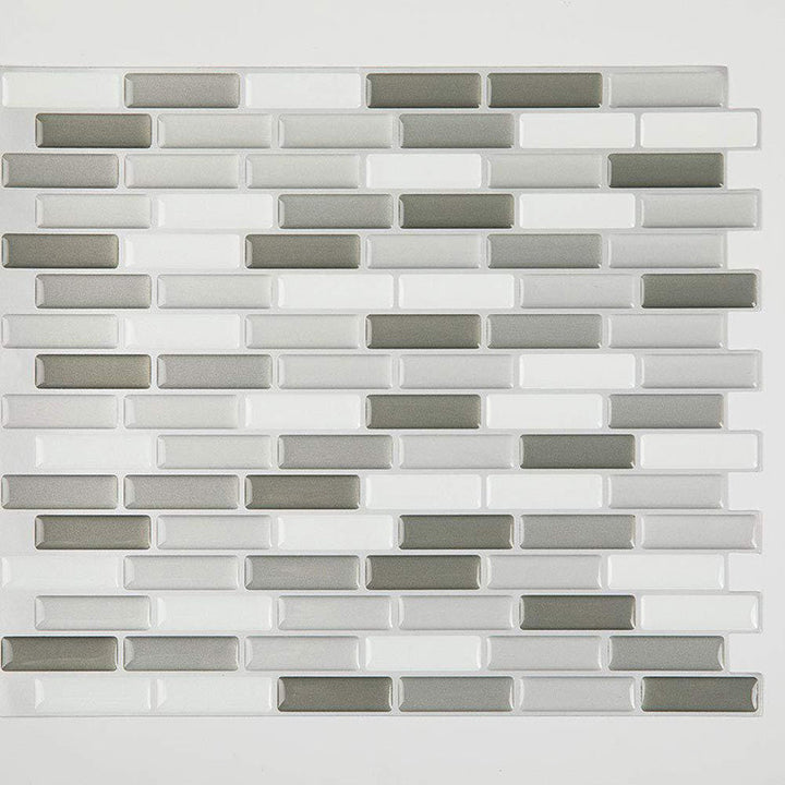 BowLift | PVC Peel & Stick Tile Subway Rectangle Stain Resistant Peel & Stick Tile for the Kitchen