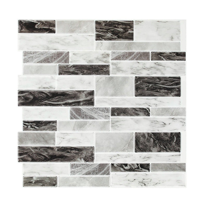 BowLift | PVC Peel & Stick Tile Subway Rectangle Stain Resistant Peel & Stick Tile for the Kitchen