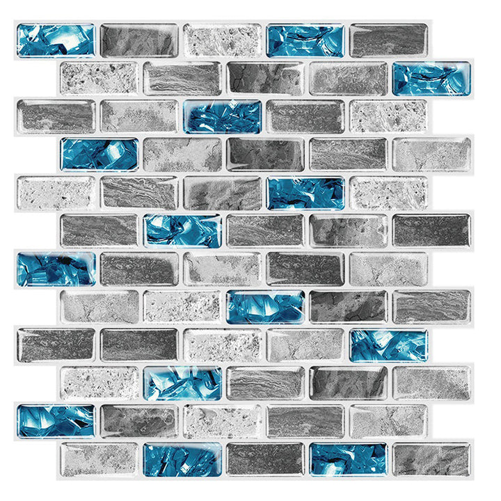 BowLift | PVC Peel & Stick Tile Subway Rectangle Stain Resistant Peel & Stick Tile for the Kitchen