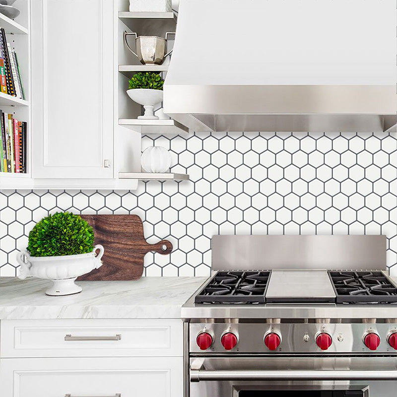 BowLift | Peel and Stick Wall Tile Waterproof Hexagonal PVC Peel and Stick Wall Tile
