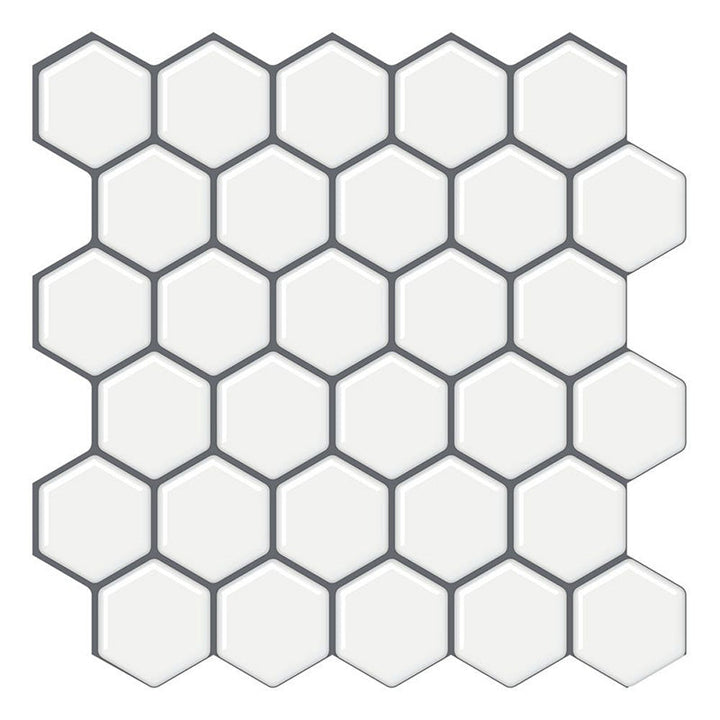 BowLift | Peel and Stick Wall Tile Waterproof Hexagonal PVC Peel and Stick Wall Tile