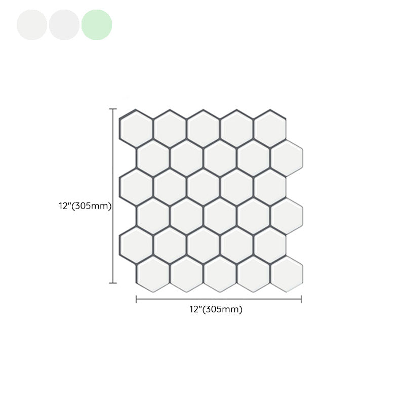 BowLift | Peel and Stick Wall Tile Waterproof Hexagonal PVC Peel and Stick Wall Tile