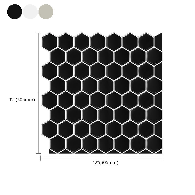 BowLift | Hexagonal Peel & Stick Tile Stain-Resistant Plastic Peel & Stick Tile for Shower