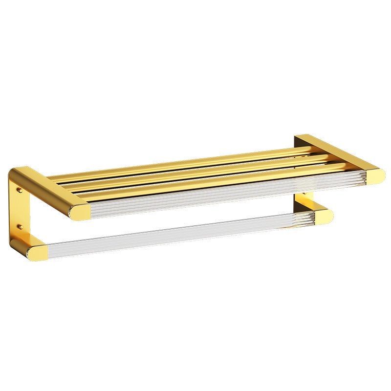 BowLift | Modern Bathroom Hardware Set Towel Rack Bathroom Shelf Gray/Gold Bathroom Hardware Set