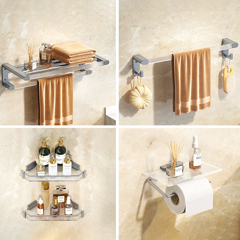 BowLift | Modern Bathroom Hardware Set Towel Rack Bathroom Shelf Gray/Gold Bathroom Hardware Set