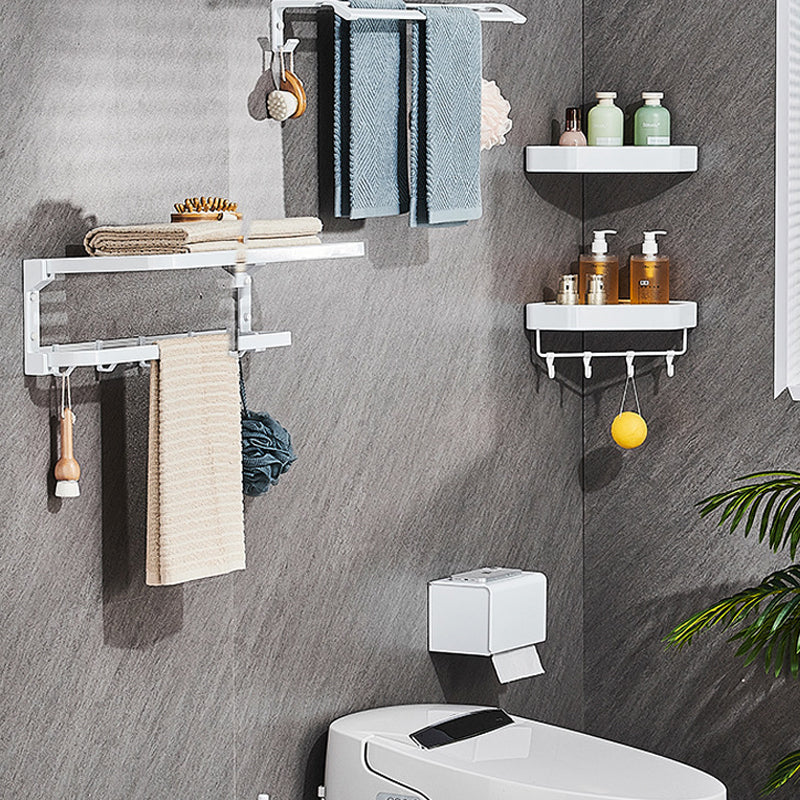 BowLift | Modern Bathroom Accessory Set Towel Bar Bathroom Shelf White Bathroom Accessory Set