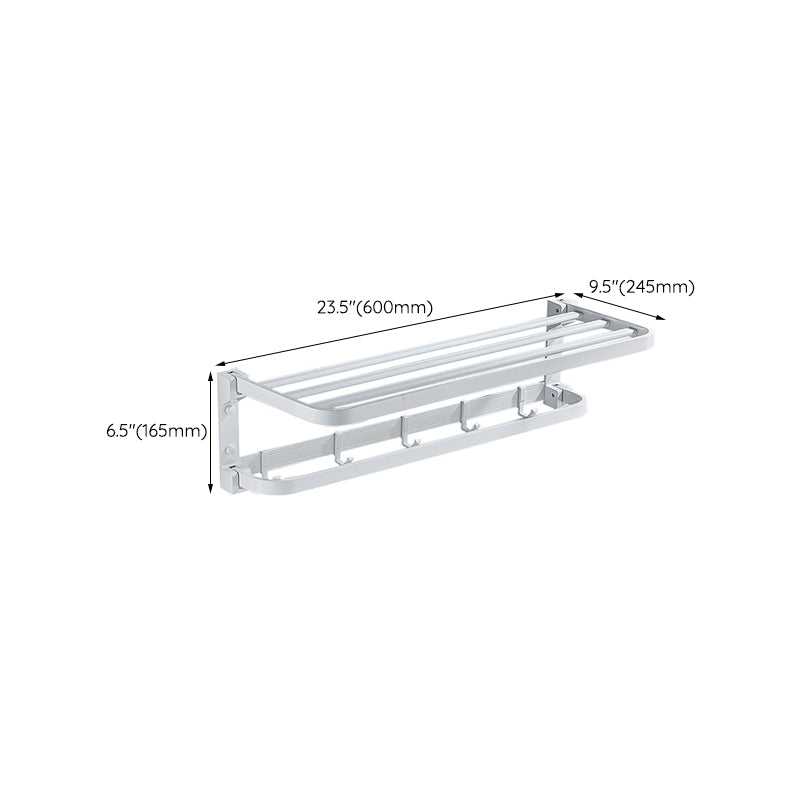 BowLift | Modern Bathroom Accessory Set Towel Bar Bathroom Shelf White Bathroom Accessory Set
