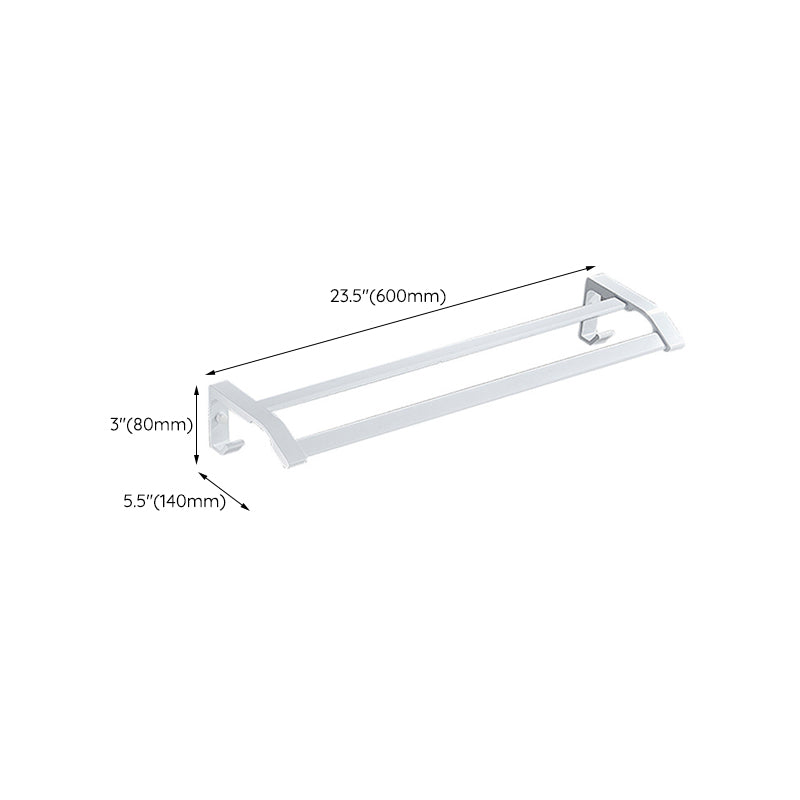 BowLift | Modern Bathroom Accessory Set Towel Bar Bathroom Shelf White Bathroom Accessory Set