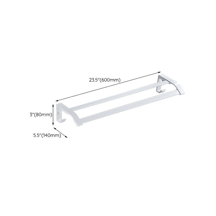 BowLift | Modern Bathroom Accessory Set Towel Bar Bathroom Shelf White Bathroom Accessory Set