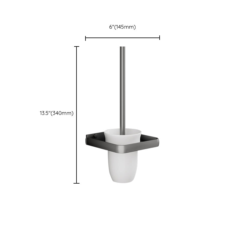 BowLift | Contemporary Bathroom Accessory Set Gray Aluminum Bathroom Shelf/Towel Rack/Bathtub Hook