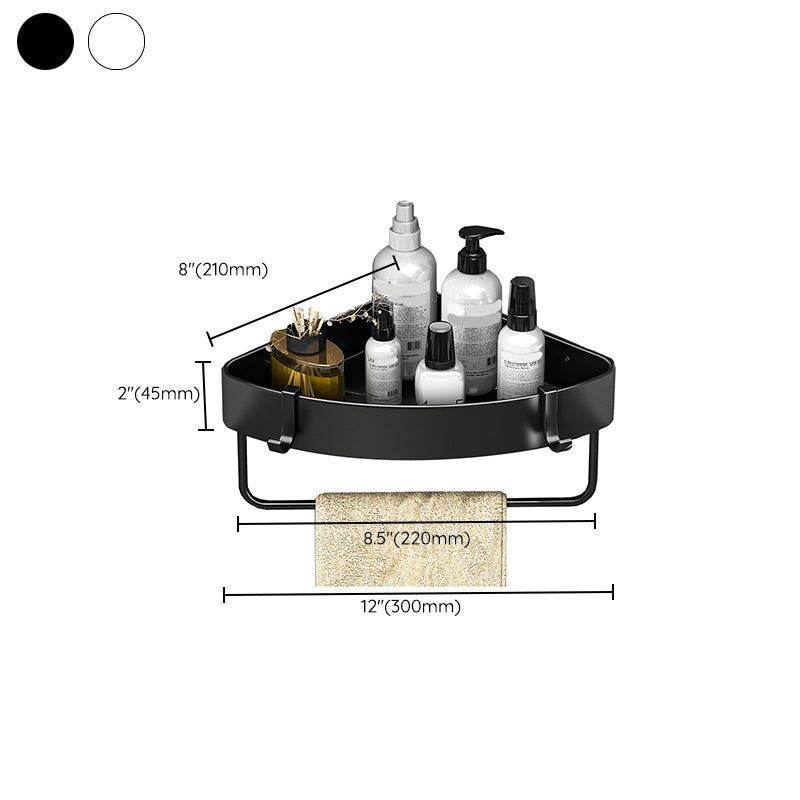 BowLift | Modern Black-White Metal Bath Hardware Set Bath Shelf Bathroom Hardware Set