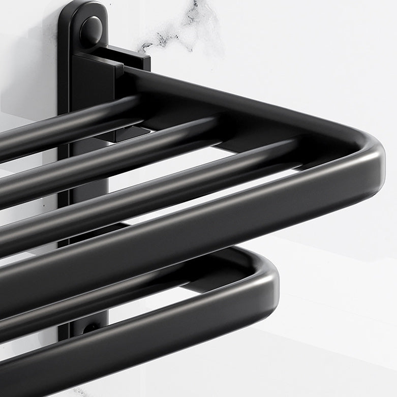 BowLift | Modern Aluminum Bathroom Accessory Set Matte Black Bathroom Shelf/Towel Holder/Paper Holder