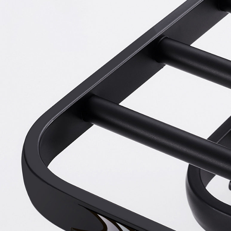 BowLift | Modern Aluminum Bathroom Accessory Set Matte Black Bathroom Shelf/Towel Holder/Paper Holder