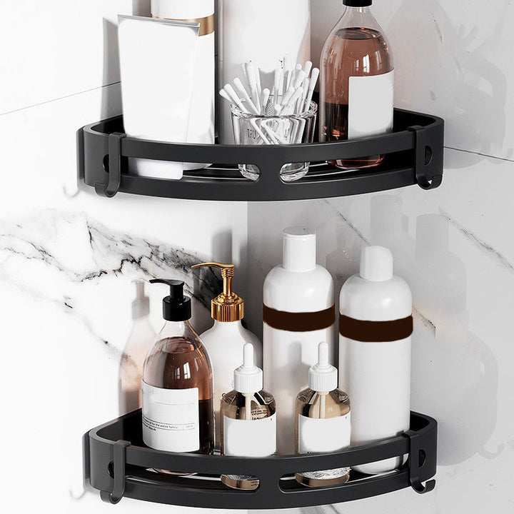 BowLift | Modern Aluminum Bathroom Accessory Set Matte Black Bathroom Shelf/Towel Holder/Paper Holder