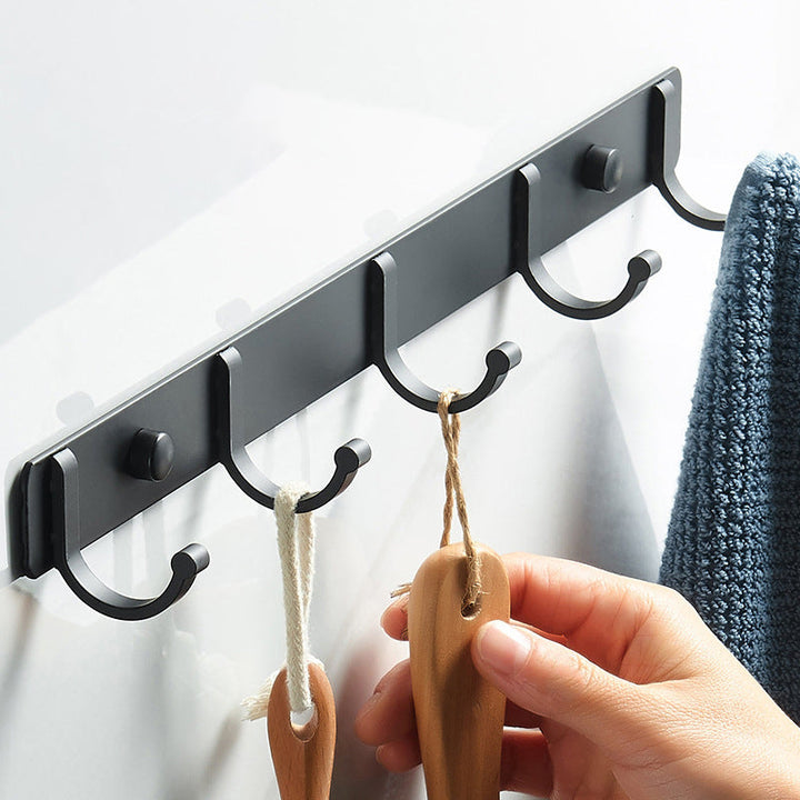 BowLift | Modern Bathroom Accessory Set Silver/Black Bathroom Accessory Kit