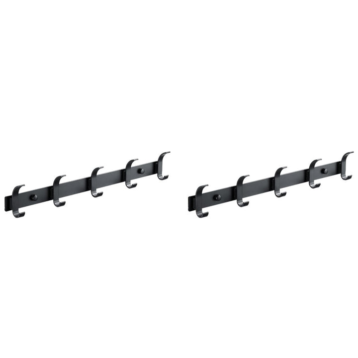 BowLift | Modern Bathroom Accessory Set Silver/Black Bathroom Accessory Kit