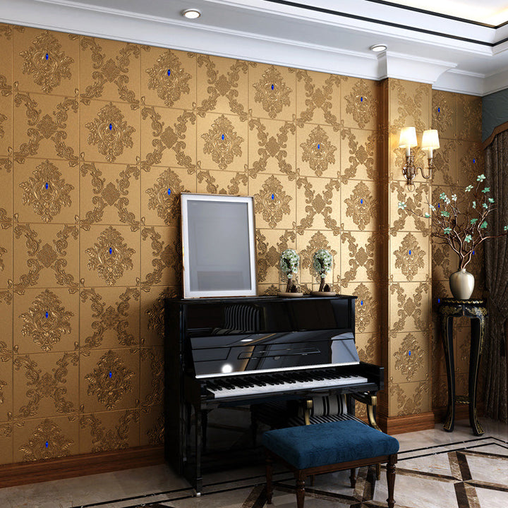 BowLift | Glam Style Foam Wall Panel Living Room 3D Embossed Waterproof Wall Panel