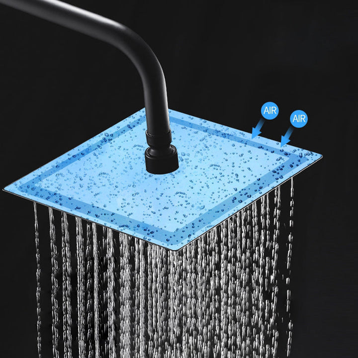 BowLift | Modern Showerhead Rainfall Fixed Showerhead Square Rainfall Handheld Showerhead