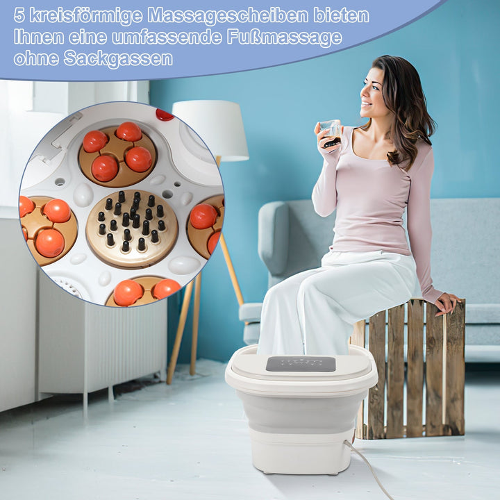 Electric foot massage device heating foldable | Bowlift