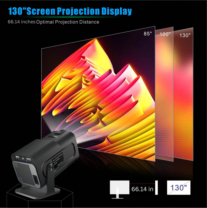 BowLift | Compact 4K Android Mini Projector with WiFi & Bluetooth