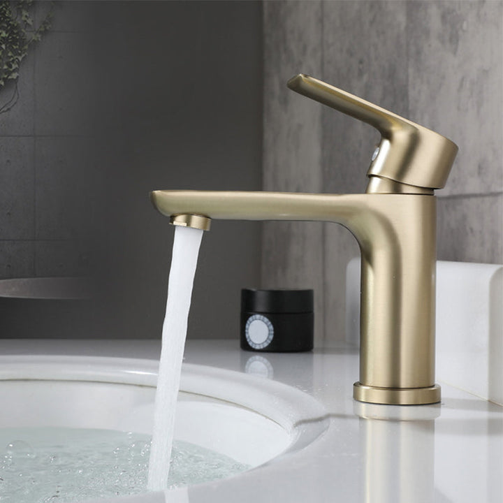 BowLift | Modern Brass Sink Faucet Single Hole Bathroom Faucet Lever Handle Tap
