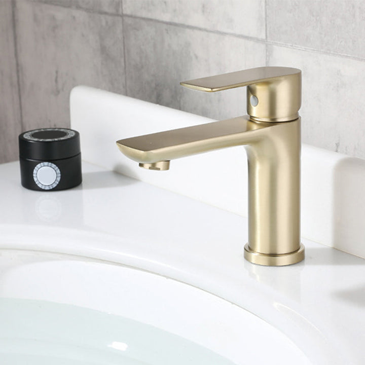 BowLift | Modern Brass Sink Faucet Single Hole Bathroom Faucet Lever Handle Tap