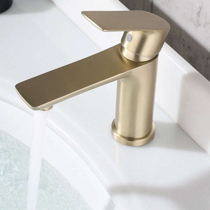 BowLift | Modern Brass Sink Faucet Single Hole Bathroom Faucet Lever Handle Tap