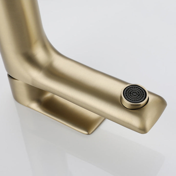 BowLift | Modern Brass Sink Faucet Single Hole Bathroom Faucet Lever Handle Tap