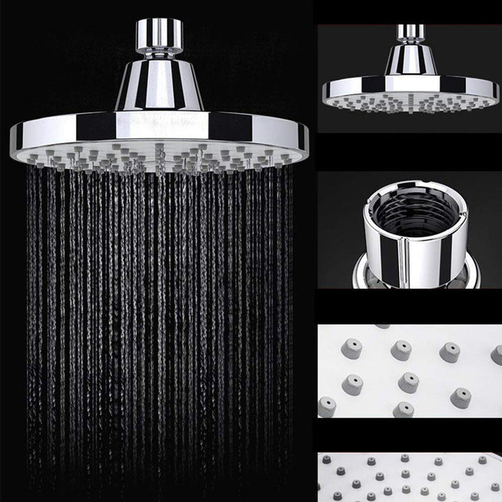 BowLift | Round Fest Shower Head Silver Single Jet Wall Mounted Shower Head