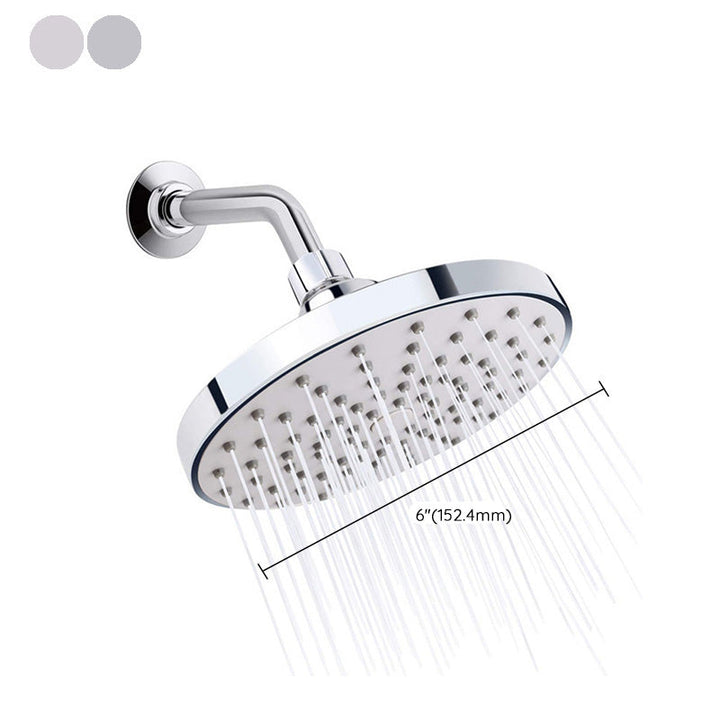 BowLift | Round Fest Shower Head Silver Single Jet Wall Mounted Shower Head
