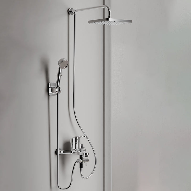 BowLift | Modern Showerhead Combination Double Showerhead Polished Stainless Steel Wall Mounted Showerhead