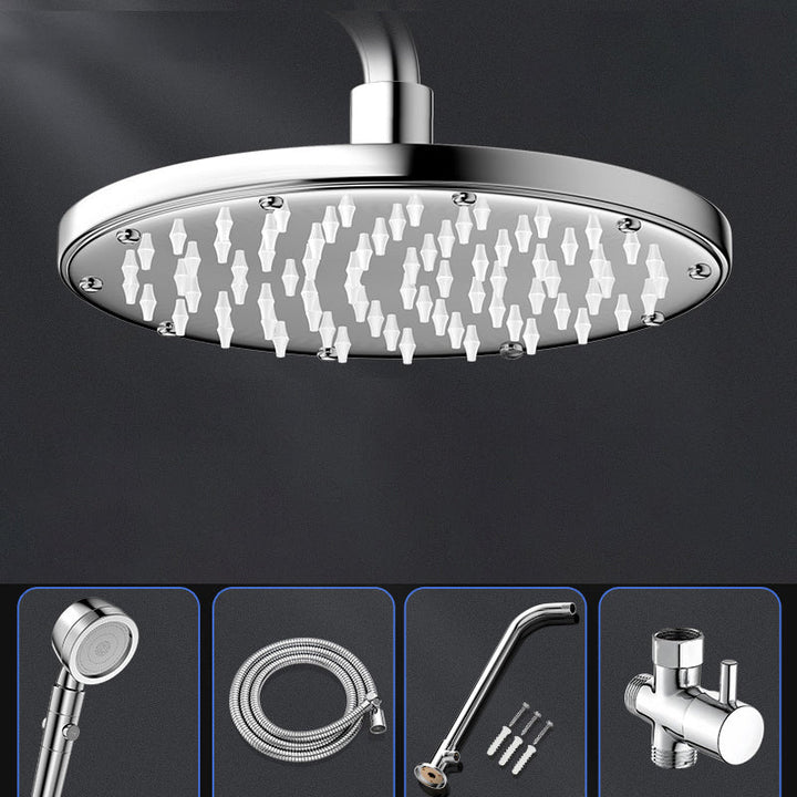 BowLift | Modern Showerhead Combination Double Showerhead Polished Stainless Steel Wall Mounted Showerhead