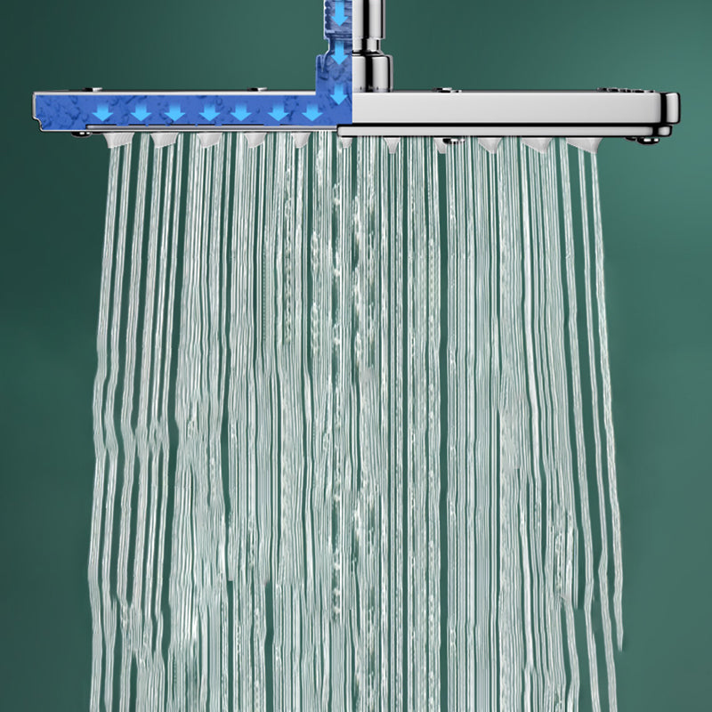 BowLift | Modern Showerhead Combination Double Showerhead Polished Stainless Steel Wall Mounted Showerhead