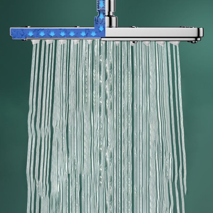 BowLift | Modern Showerhead Combination Double Showerhead Polished Stainless Steel Wall Mounted Showerhead