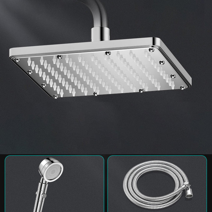 BowLift | Modern Showerhead Combination Double Showerhead Polished Stainless Steel Wall Mounted Showerhead