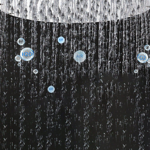 BowLift | Modern Showerhead Combination Double Showerhead Polished Stainless Steel Wall Mounted Showerhead