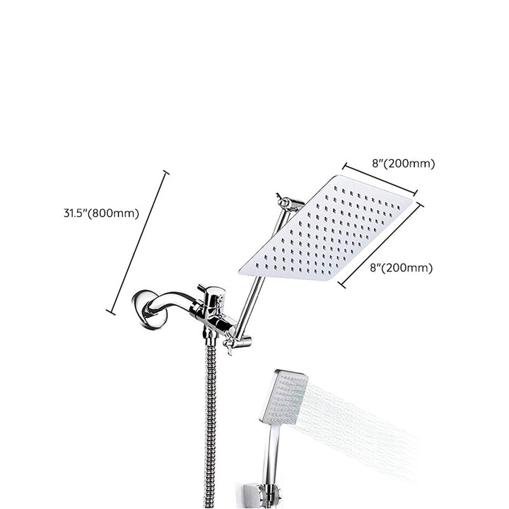 BowLift | Contemporary Shower Combination Dual Shower Head Ceiling Mounted Metal Square Shower Head