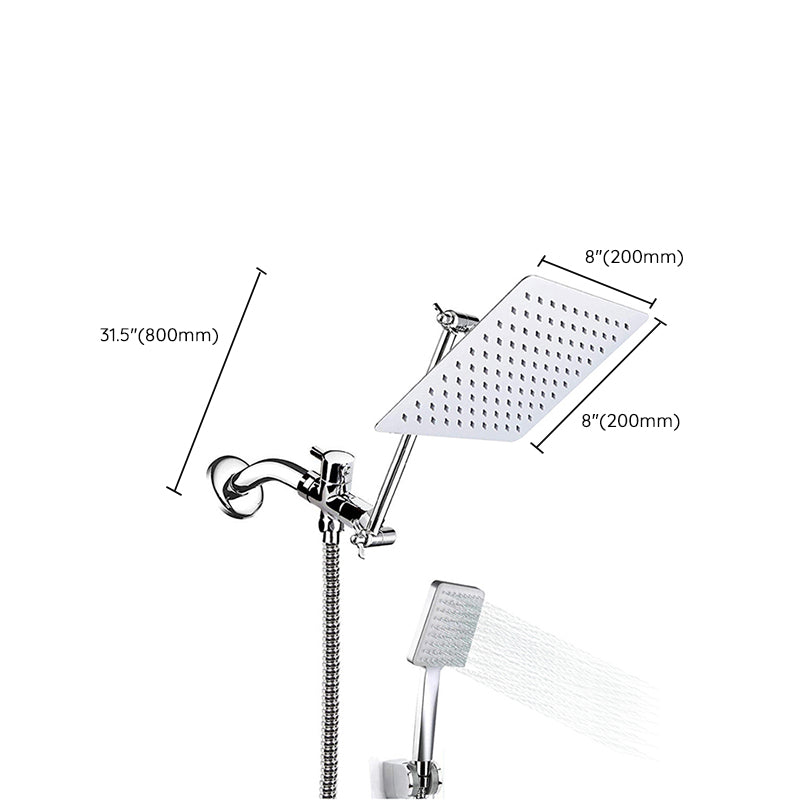 BowLift | Contemporary Shower Combination Dual Shower Head Ceiling Mounted Metal Square Shower Head