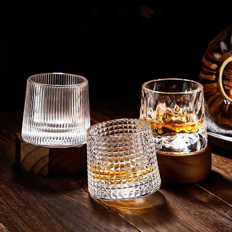 BowLift | Spinning Japanese Edo Whiskey Glass Set
