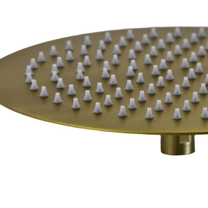 BowLift | Polished brass round fixed shower head stainless steel wall mounted shower head