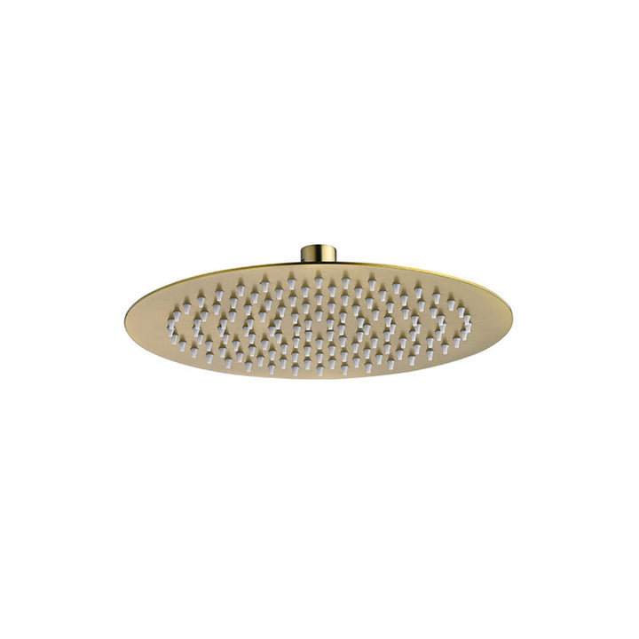 BowLift | Polished brass round fixed shower head stainless steel wall mounted shower head