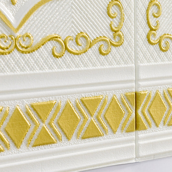 BowLift | 3D embossed wall panel Glam style waterproof wall panel for the living room