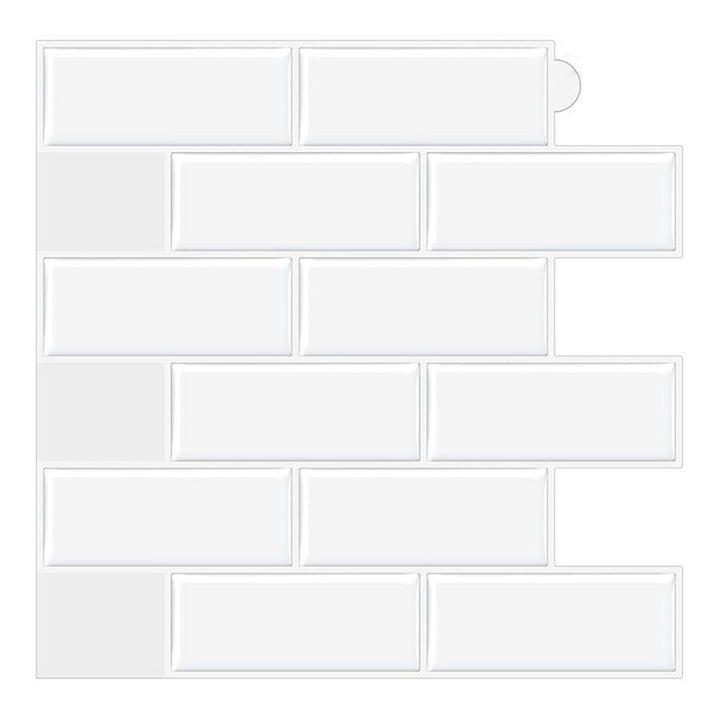 BowLift | Tile Peel & Stick Rectangle Waterproof Solid Plastic Peel & Stick Subway Tile for Shower