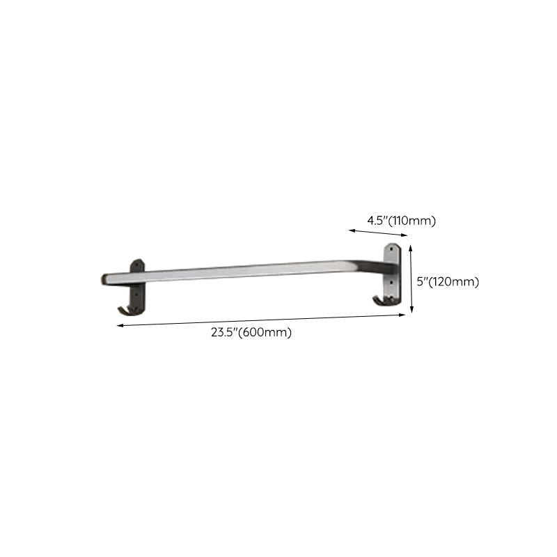 BowLift | Modern gray aluminum bathroom accessory set