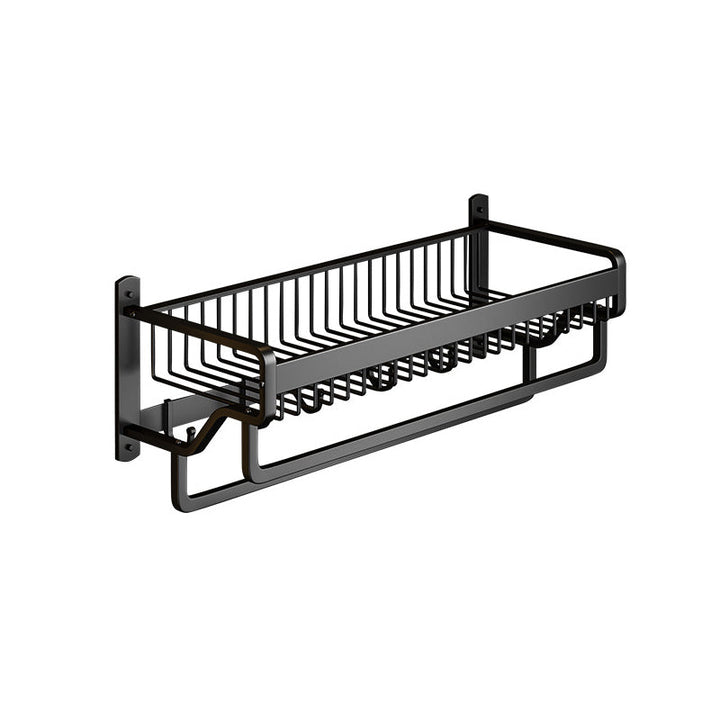 BowLift | Matt Black 2-piece modern bathroom accessories as a single item or as a set with bath shelf