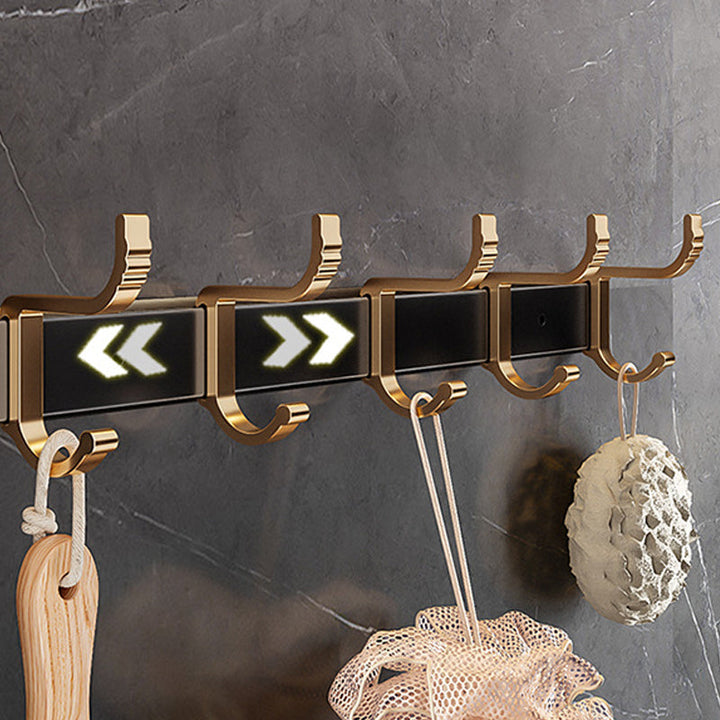 BowLift | Black and Brass Bathroom Hardware Set Modern Stainless Steel Bathroom Shelf/Towel Holder/Paper Holder