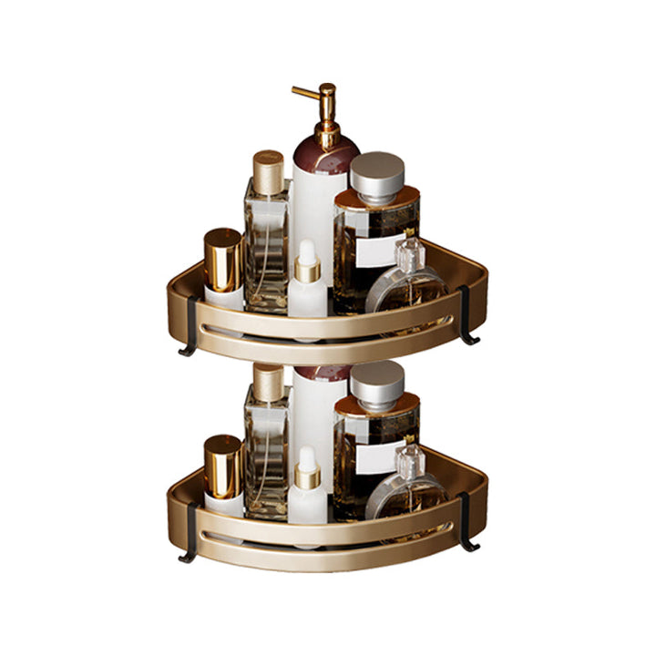 BowLift | Black and Brass Bathroom Hardware Set Modern Stainless Steel Bathroom Shelf/Towel Holder/Paper Holder