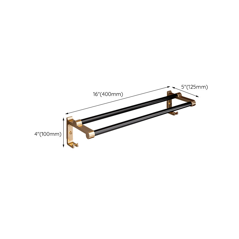 BowLift | Black and Brass Bathroom Hardware Set Modern Stainless Steel Bathroom Shelf/Towel Holder/Paper Holder